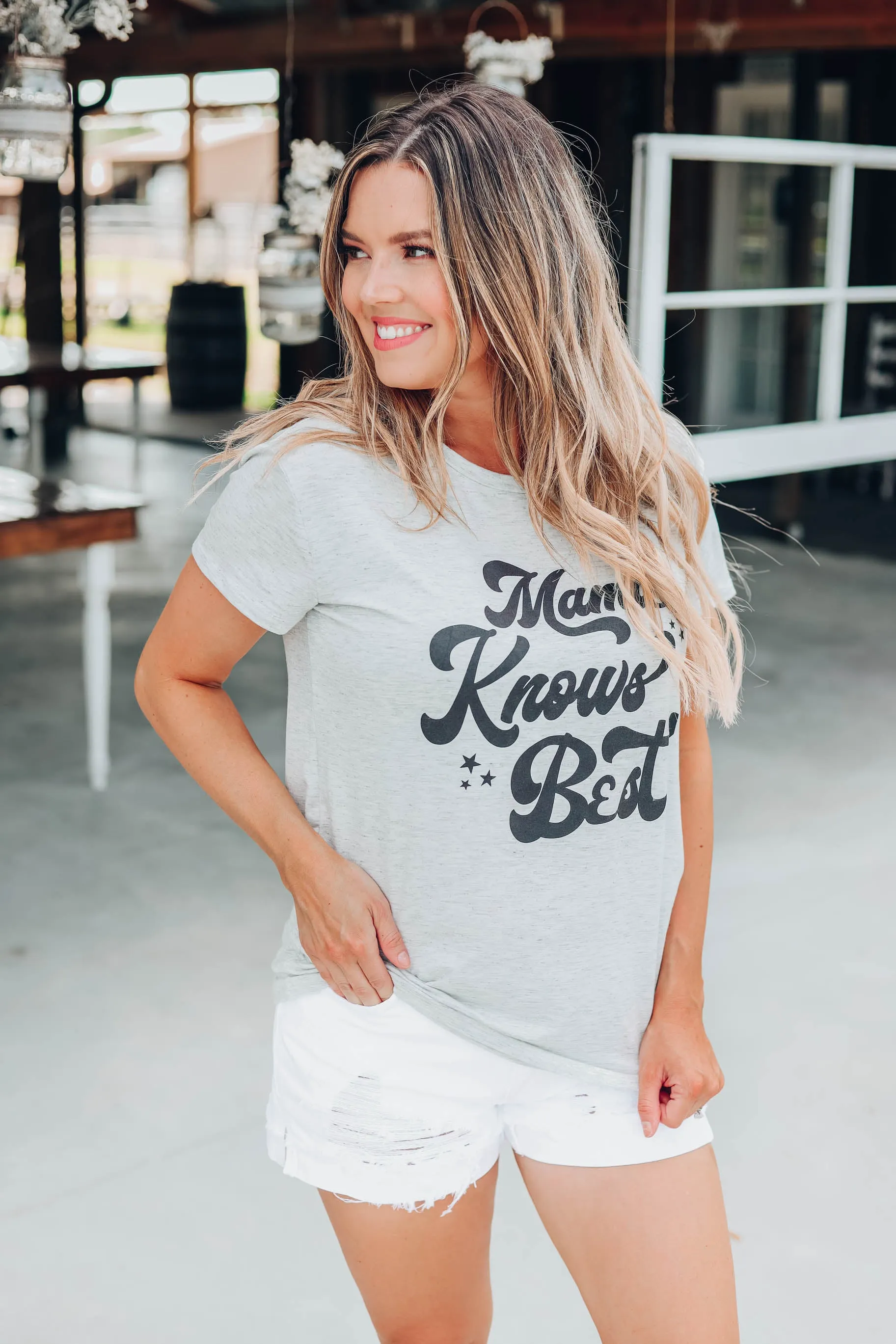 "Mama Knows Best" Graphic Top