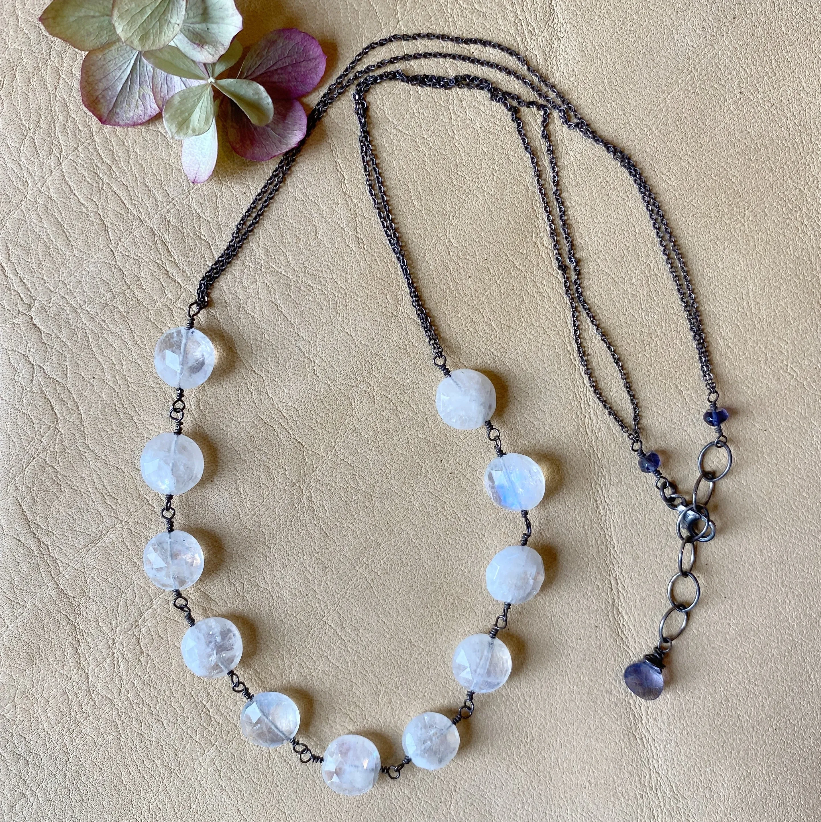 Rainbow Moonstone Necklace