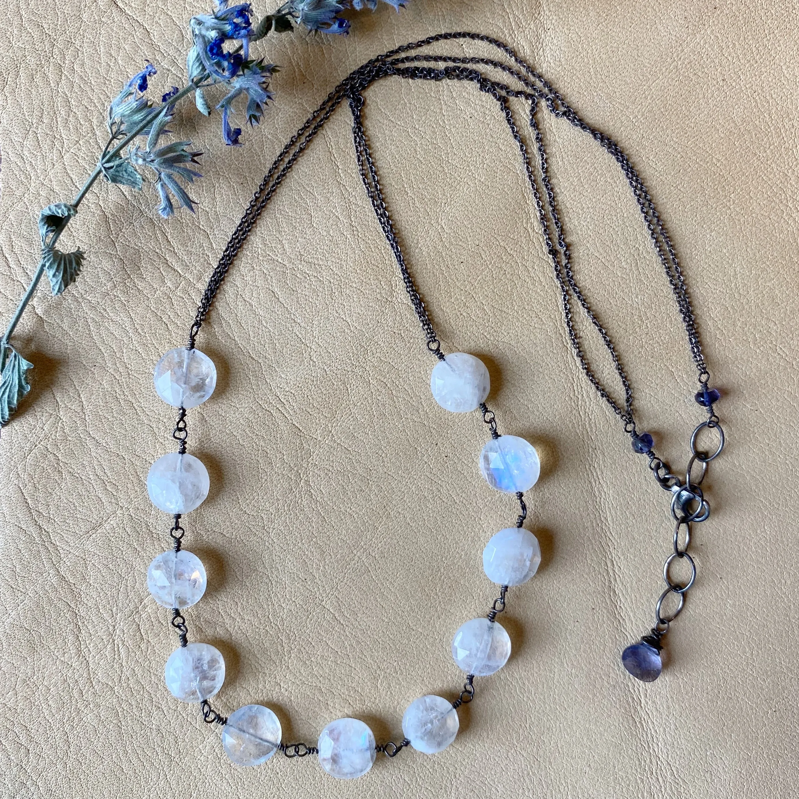 Rainbow Moonstone Necklace