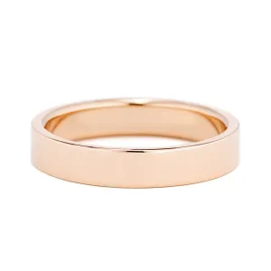 Ready to Ship - 4mm Flat Wedding Band (Size 8.5, 14K Rose Gold)