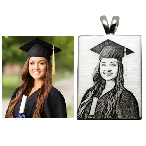 Rectangle 3D Photo Memorial Pendant