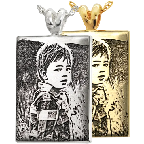 Rectangle 3D Photo Memorial Pendant