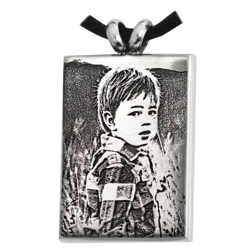 Rectangle 3D Photo Memorial Pendant
