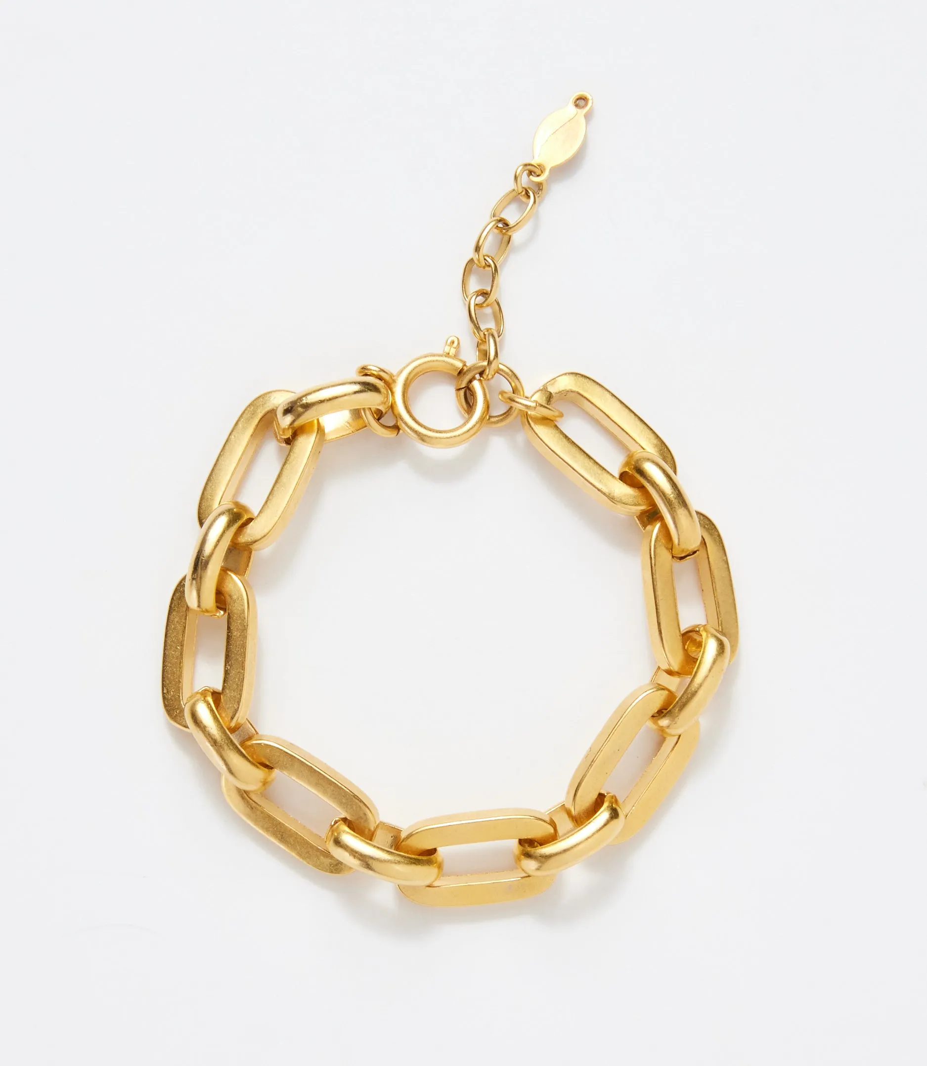 Rectangular Gold Linked Bracelet