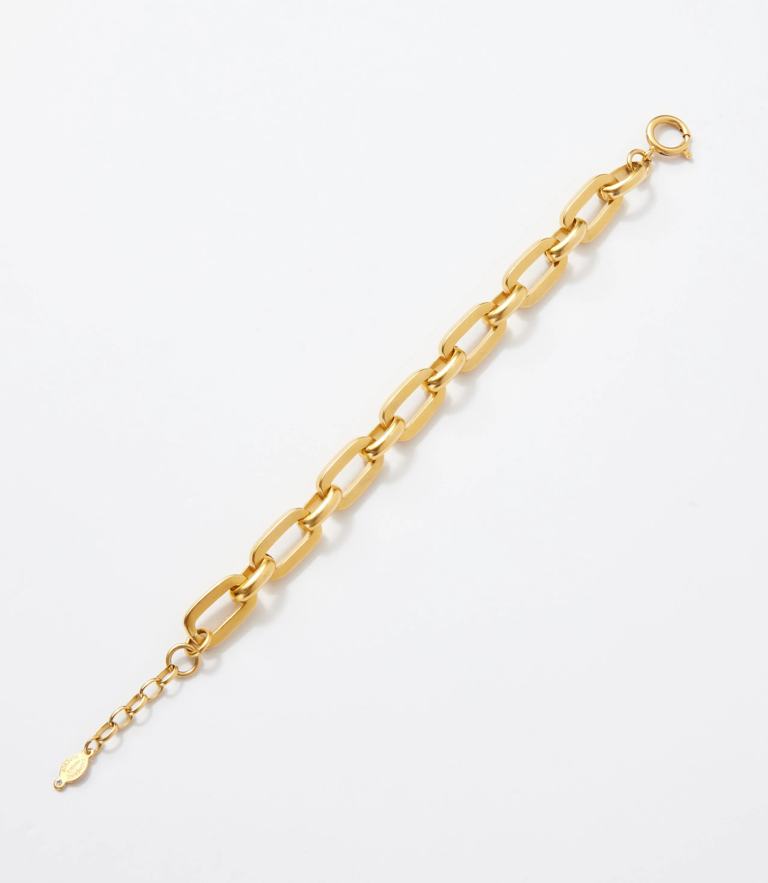 Rectangular Gold Linked Bracelet