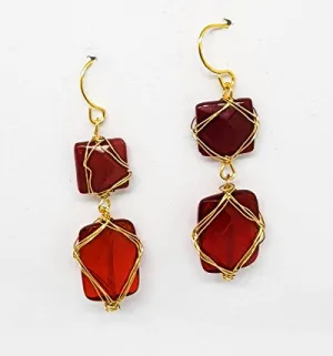 Red Agate Earrings (special order - sold out)