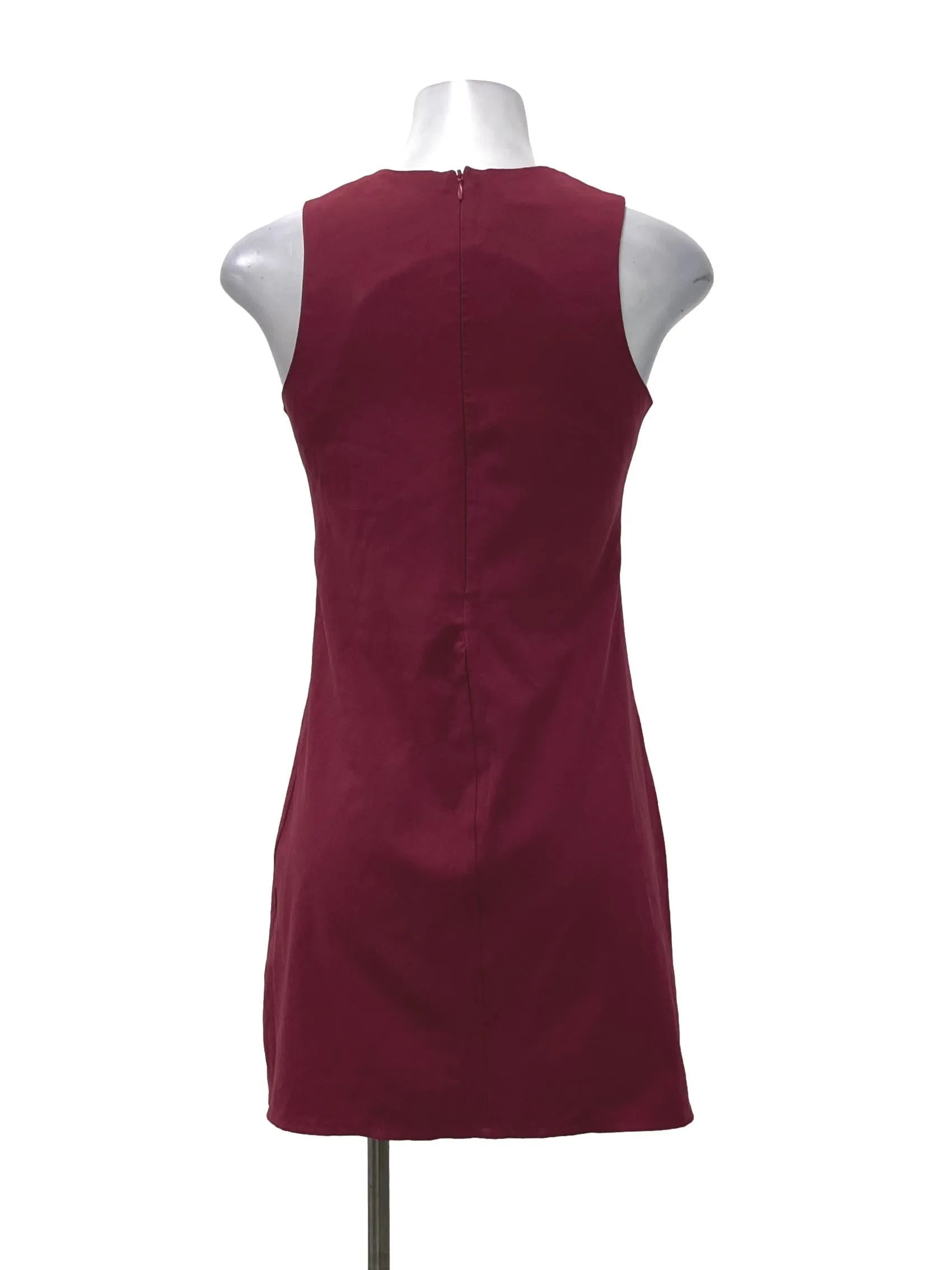 Red Pleated Structured Dress