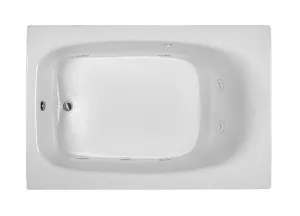 Reliance Rectangular End Drain Whirlpool Bath Biscuit 71.25" x 47.25" x 20" (R7248ERXW-B)