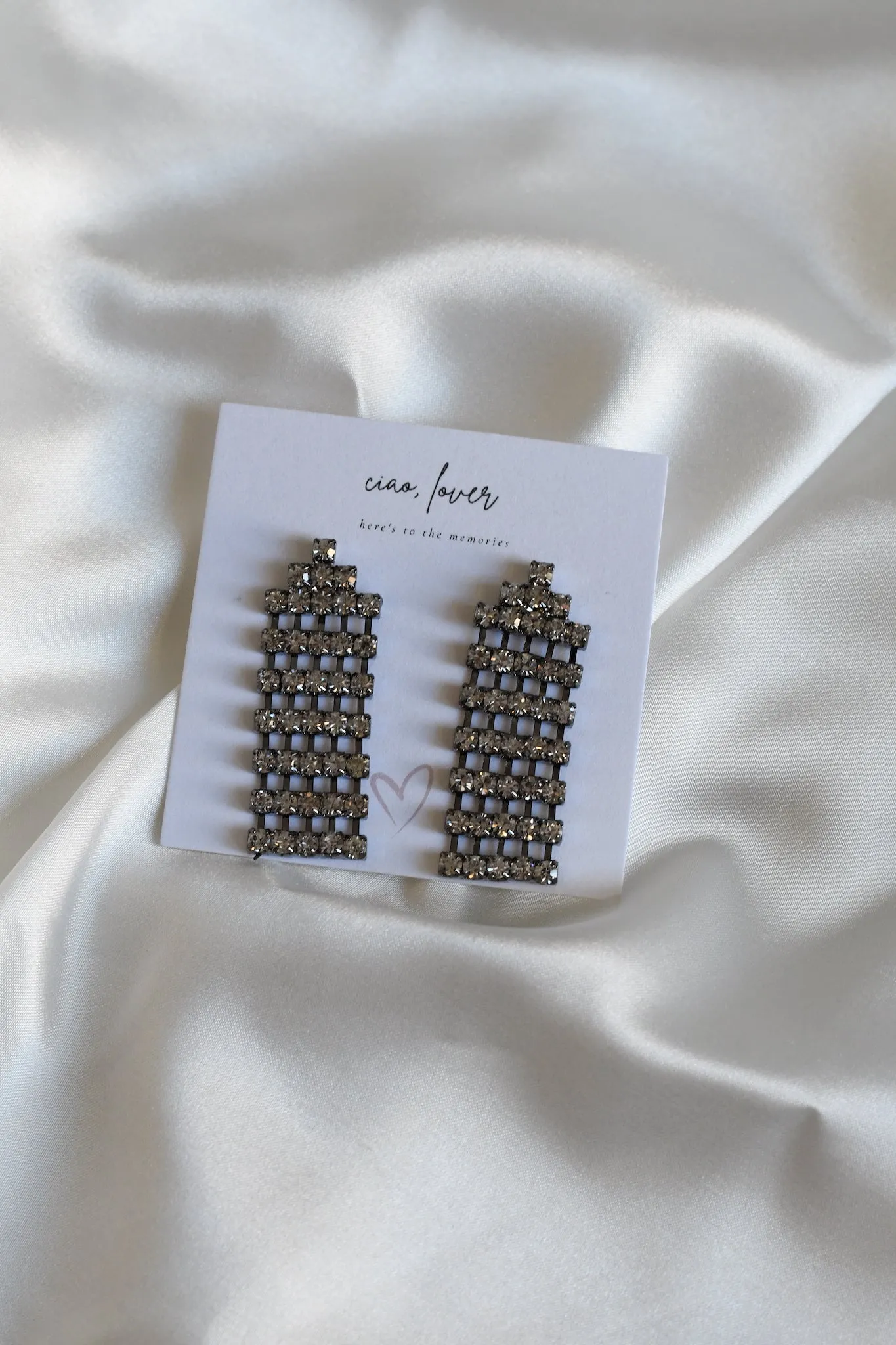 Rhinestone Link Earrings