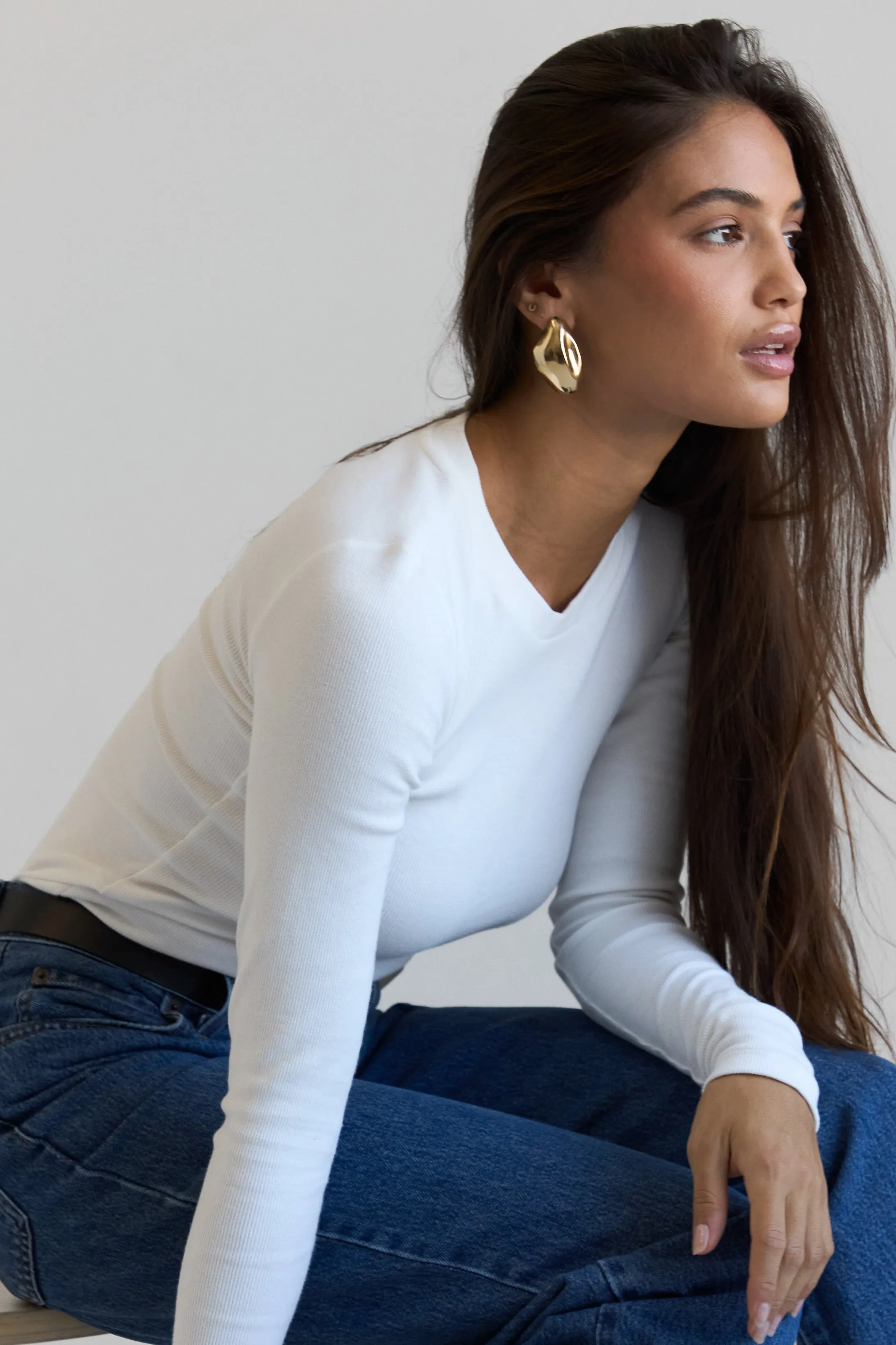 Ribbed Long Sleeve Top