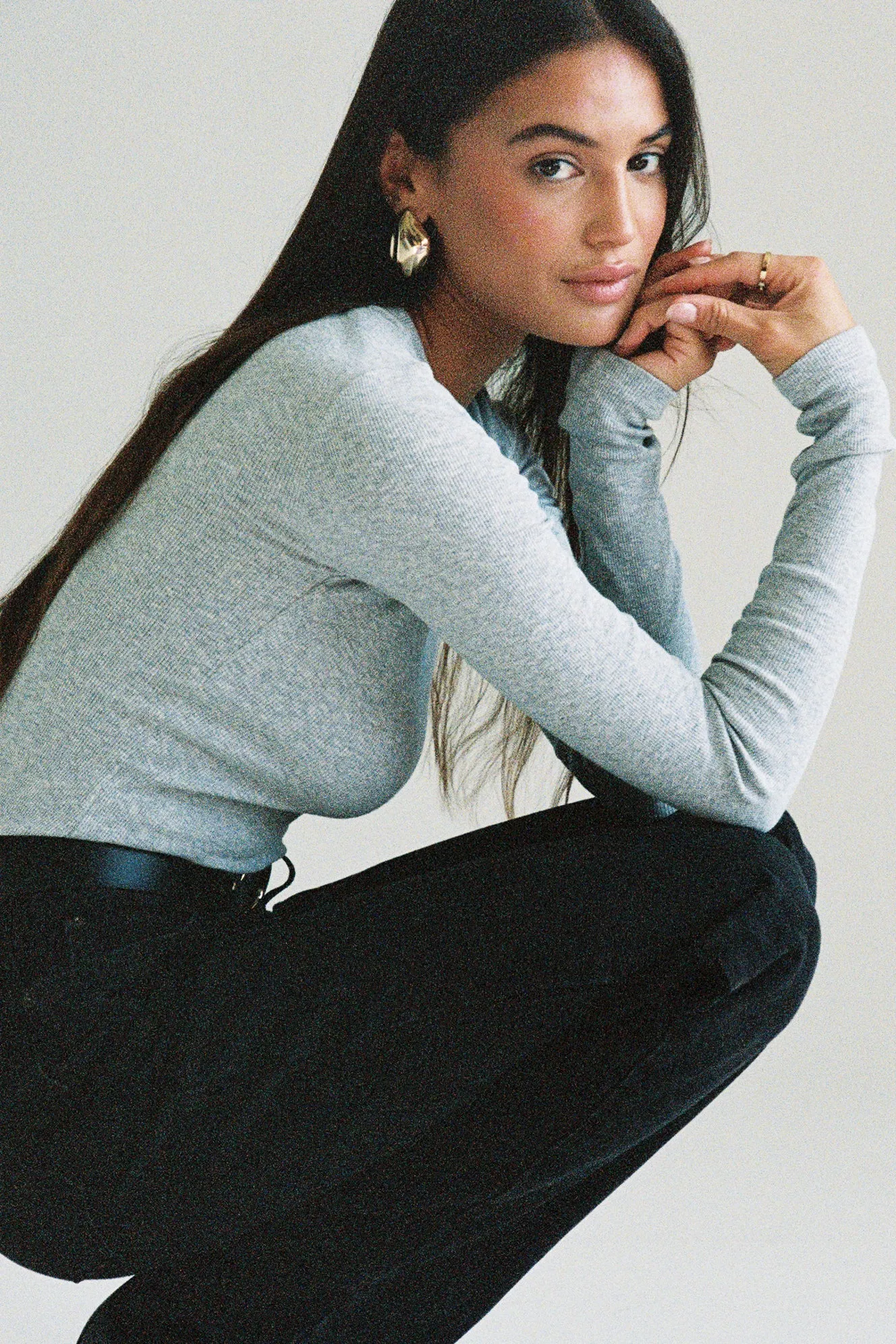 Ribbed Long Sleeve Top