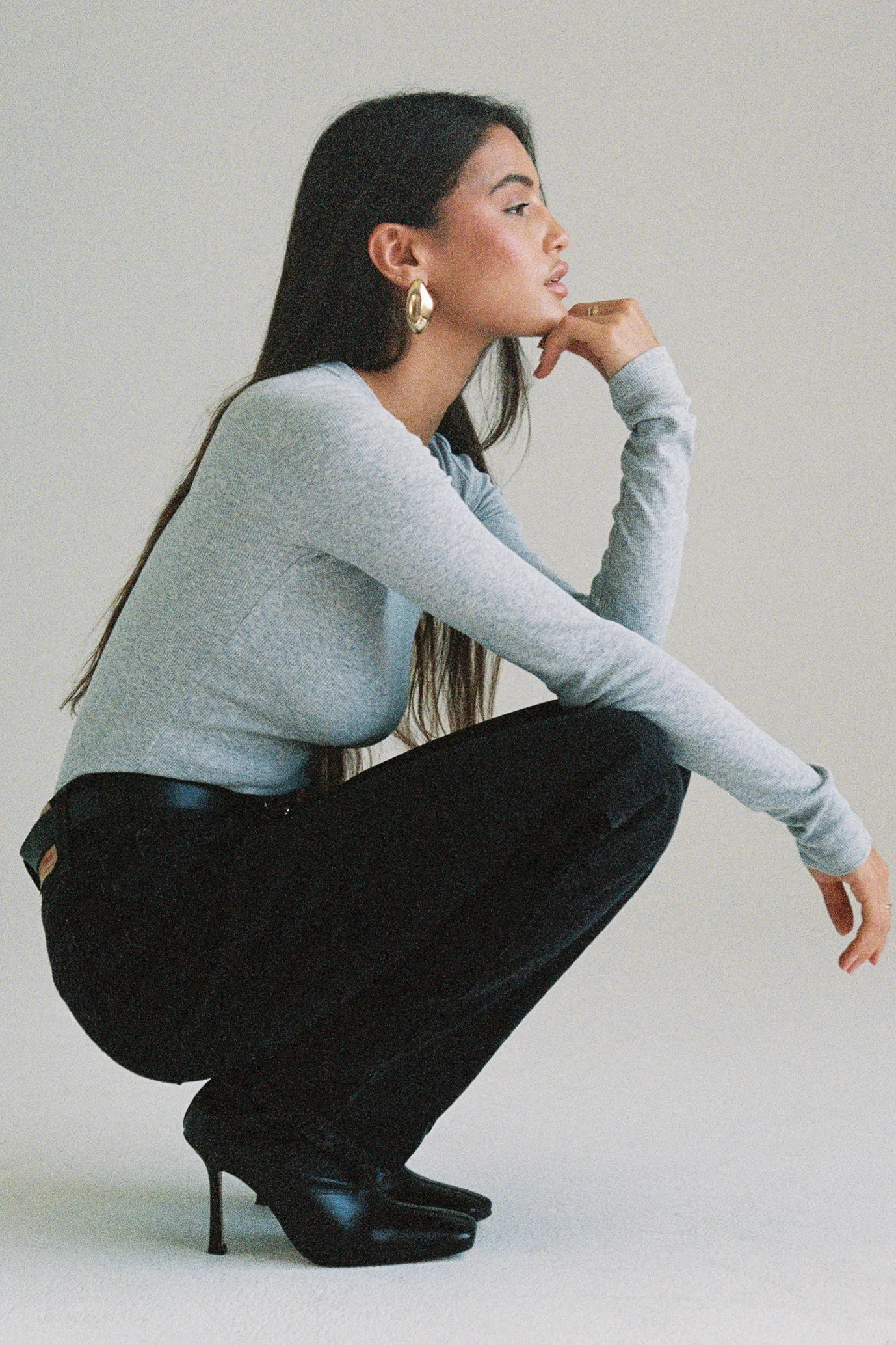 Ribbed Long Sleeve Top