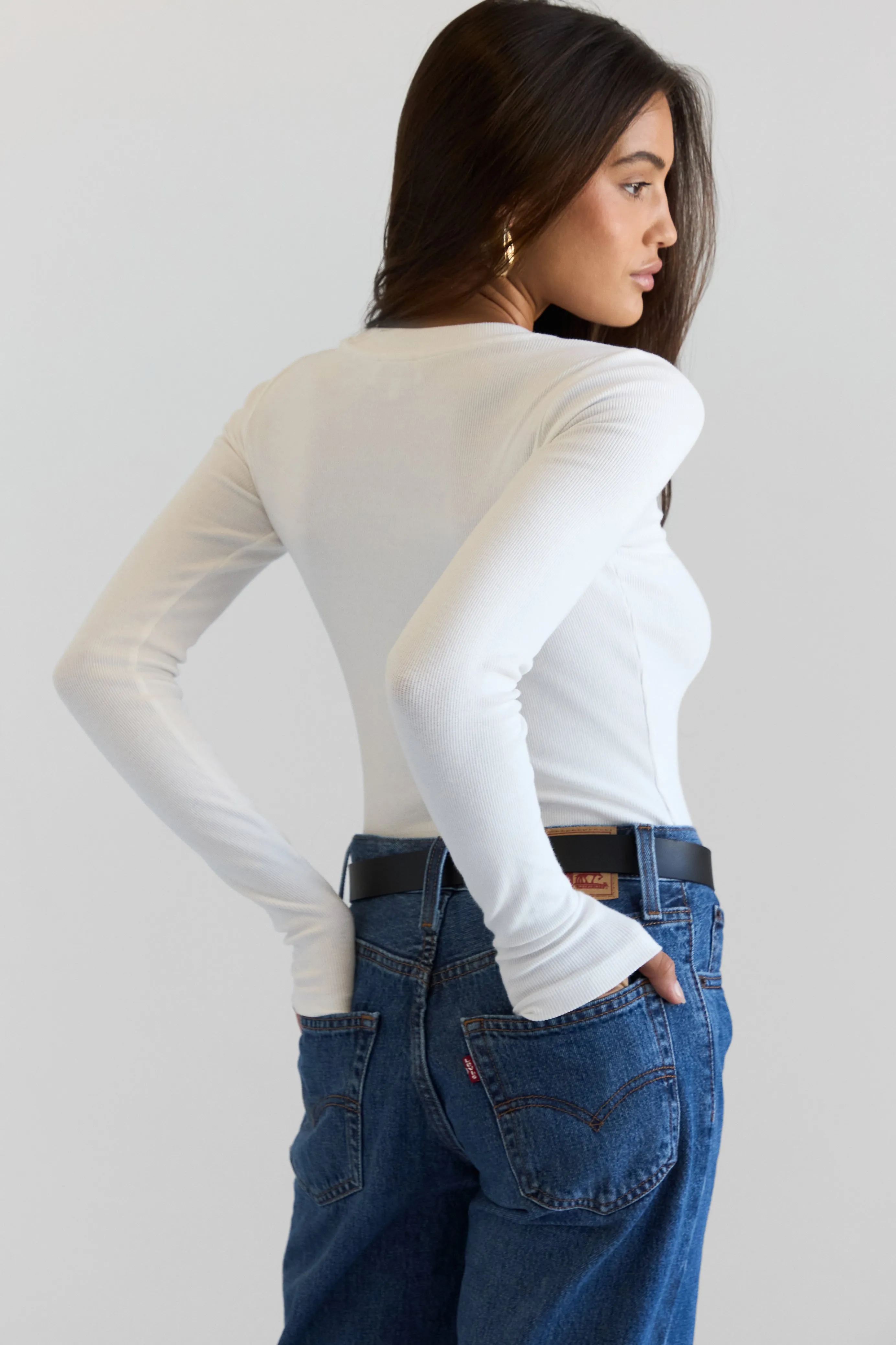Ribbed Long Sleeve Top