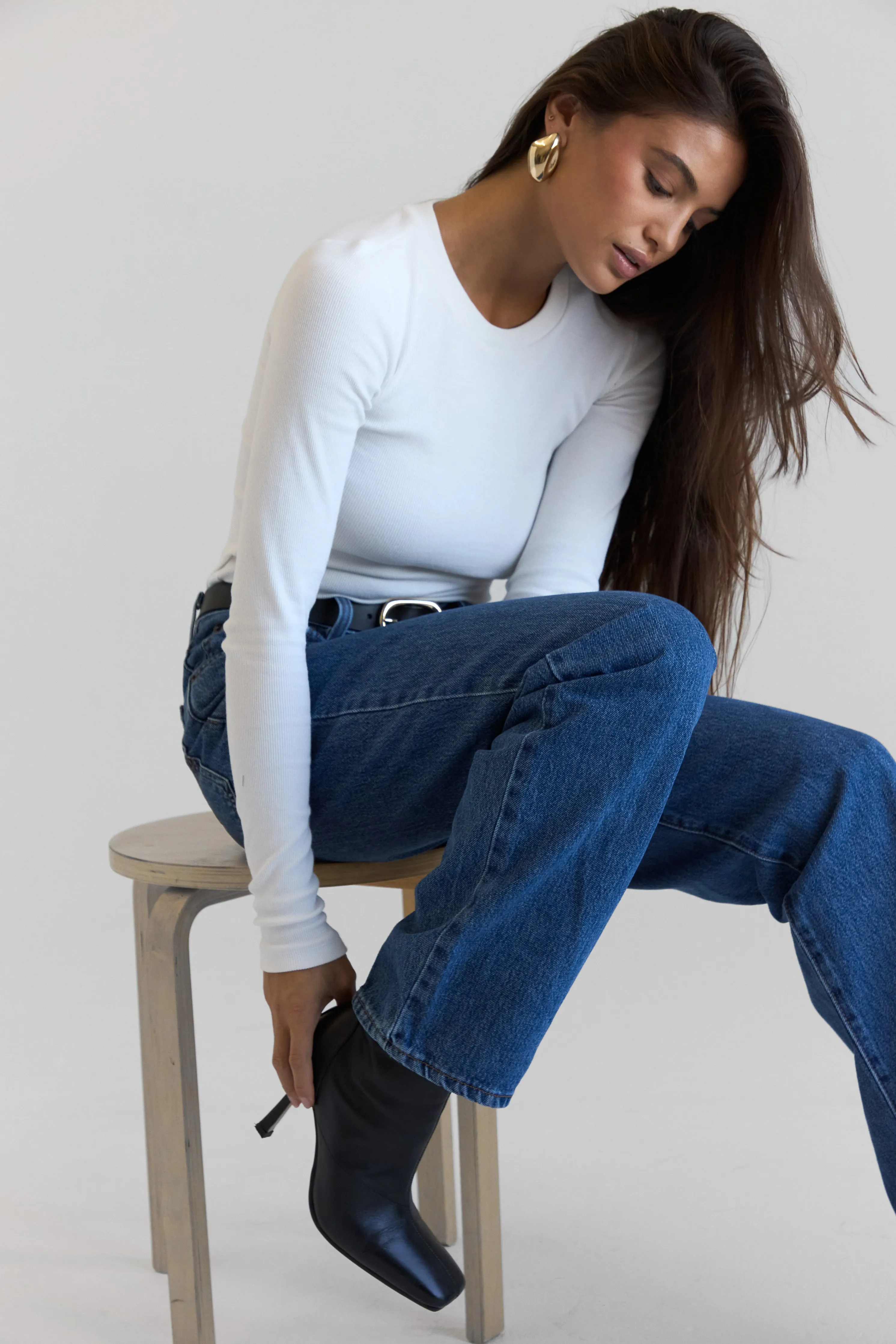 Ribbed Long Sleeve Top