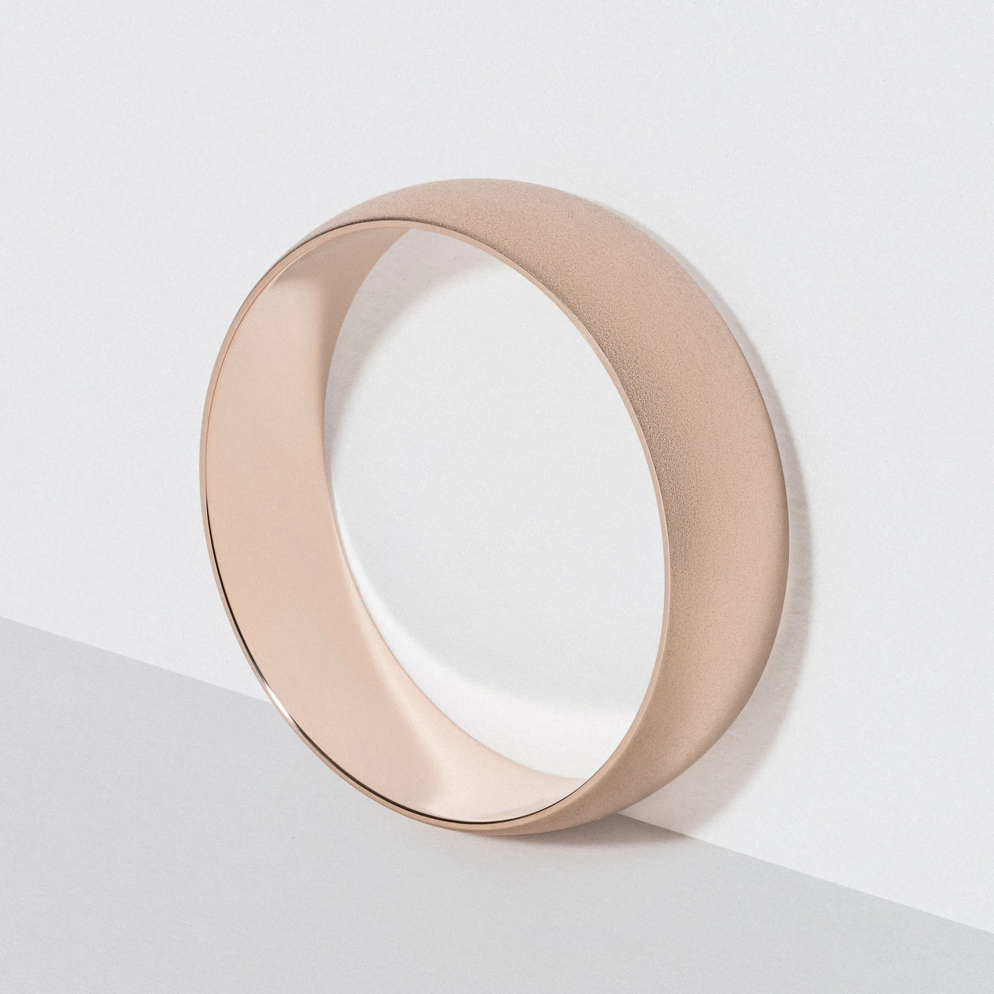Rose Gold Classic Wedding Band - Matte 6mm