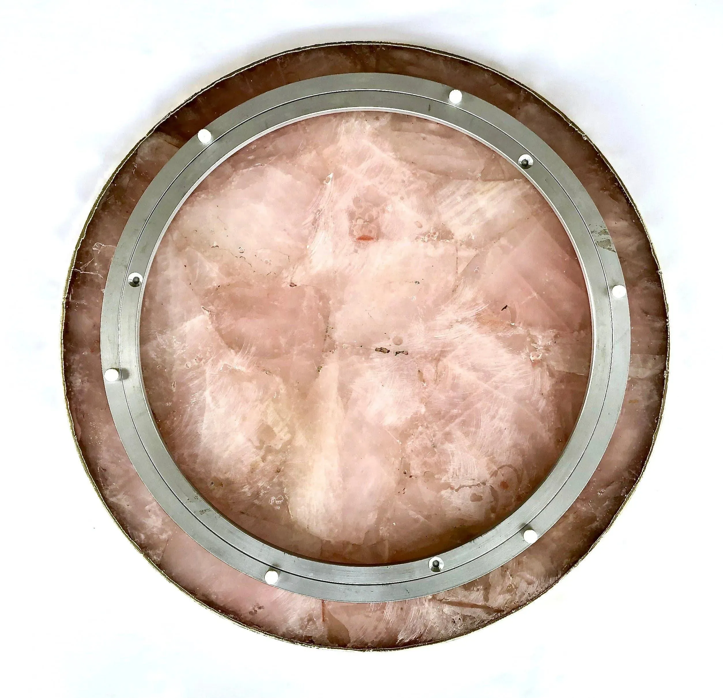 Rose Quartz Agate Countertop Lazy Susan Centerpiece