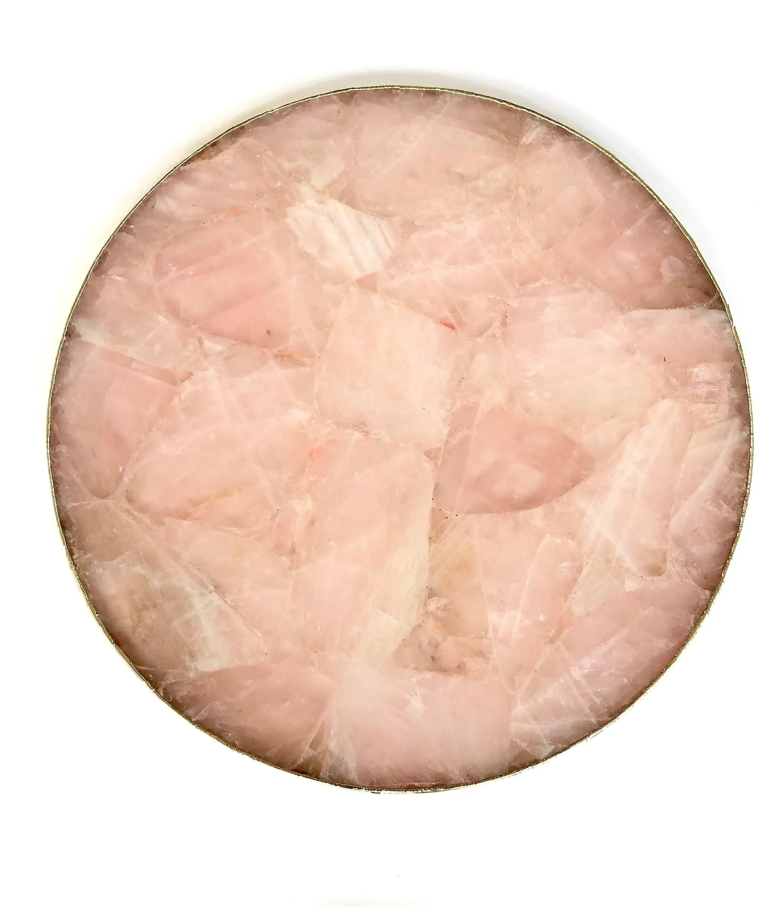 Rose Quartz Agate Countertop Lazy Susan Centerpiece