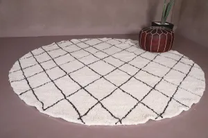 Round handmade rug - custom rounded berber rug