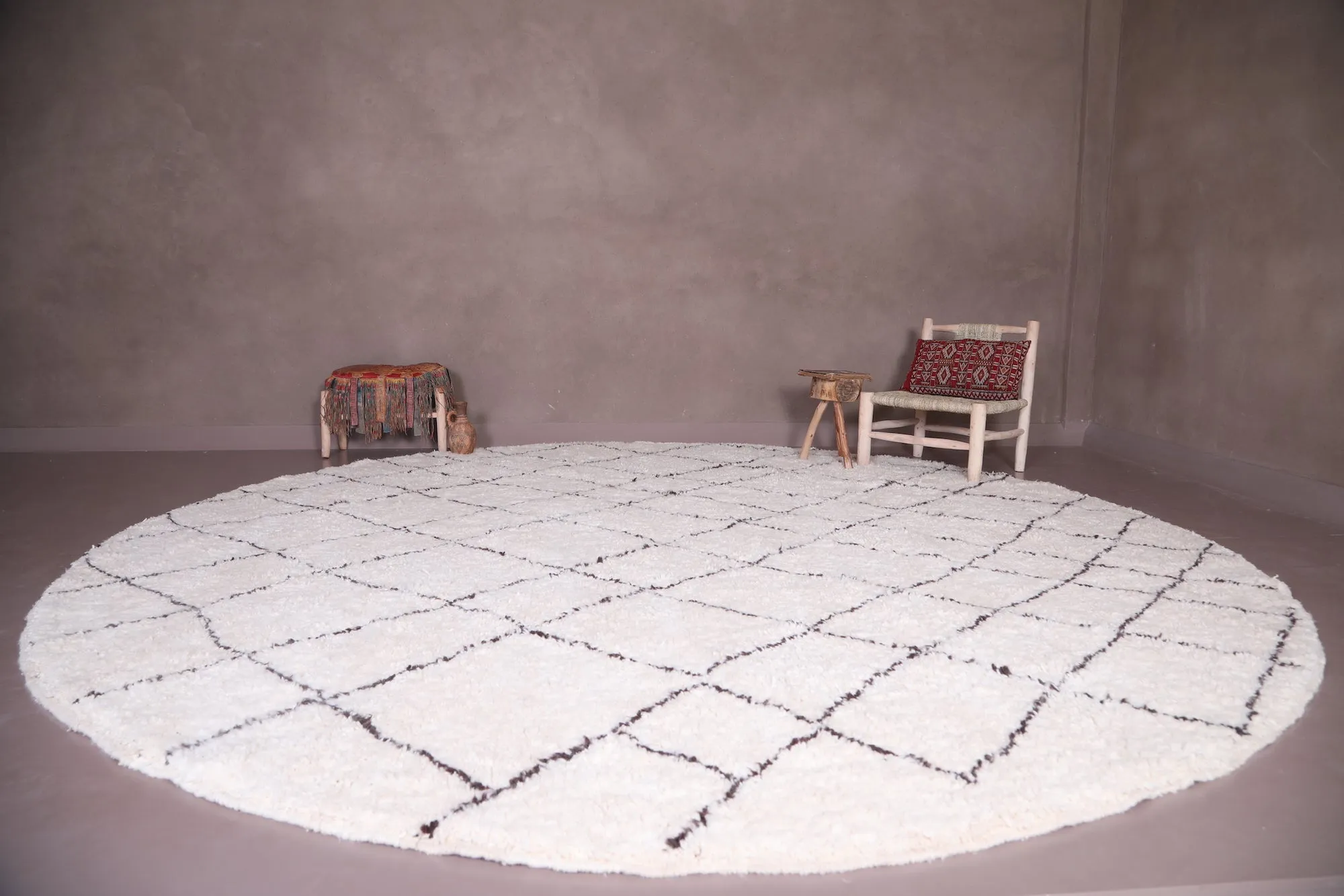 Round moroccan rug - custom rounded berber rug