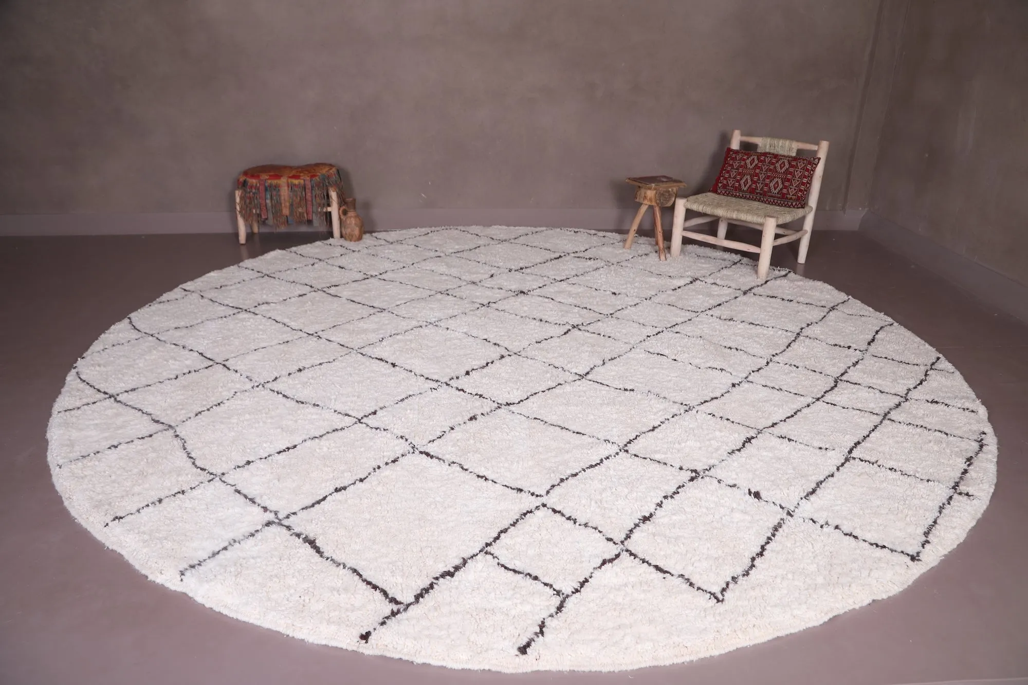 Round moroccan rug - custom rounded berber rug