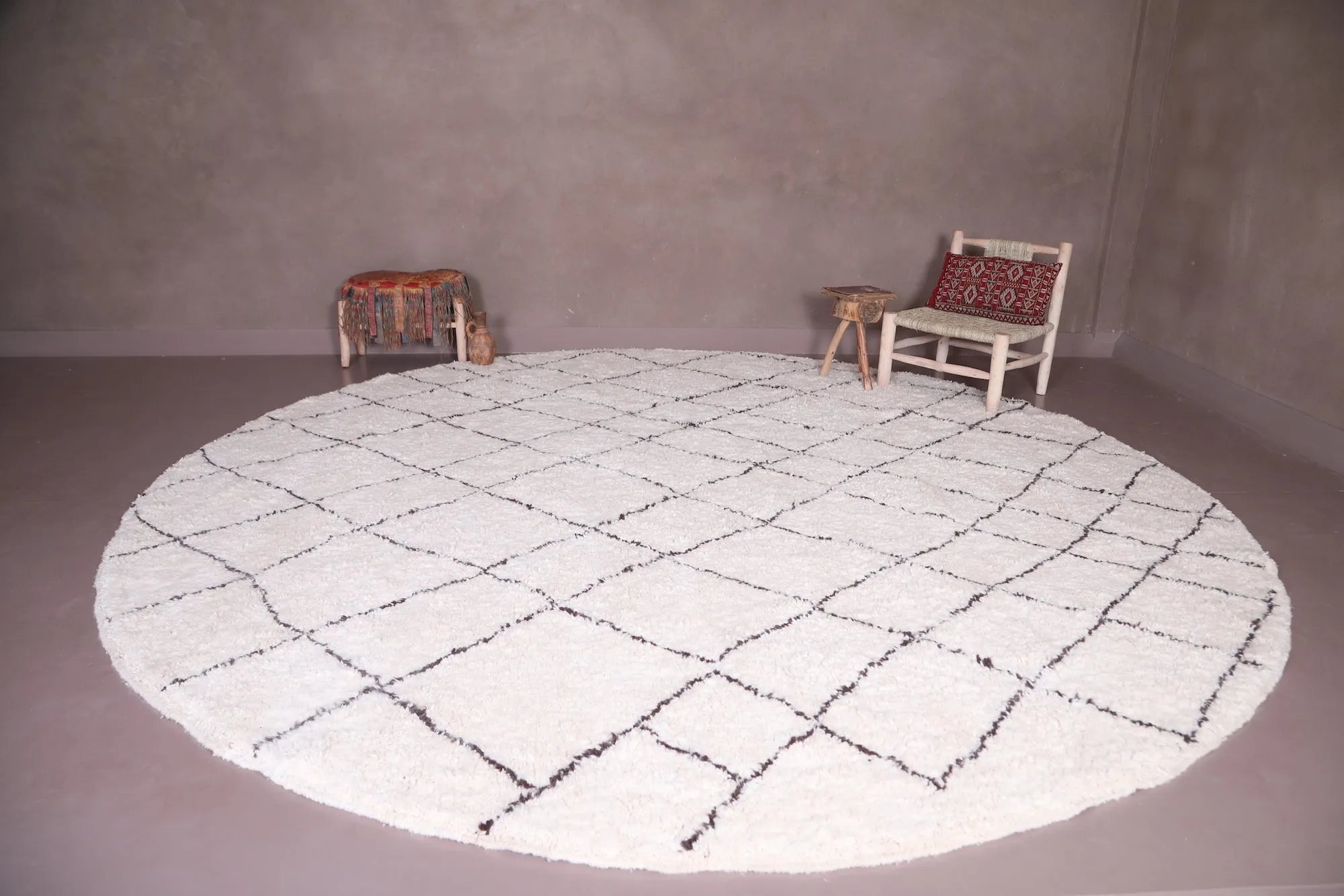 Round moroccan rug - custom rounded berber rug
