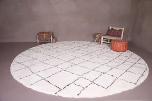 Round moroccan rug - custom rounded berber rug