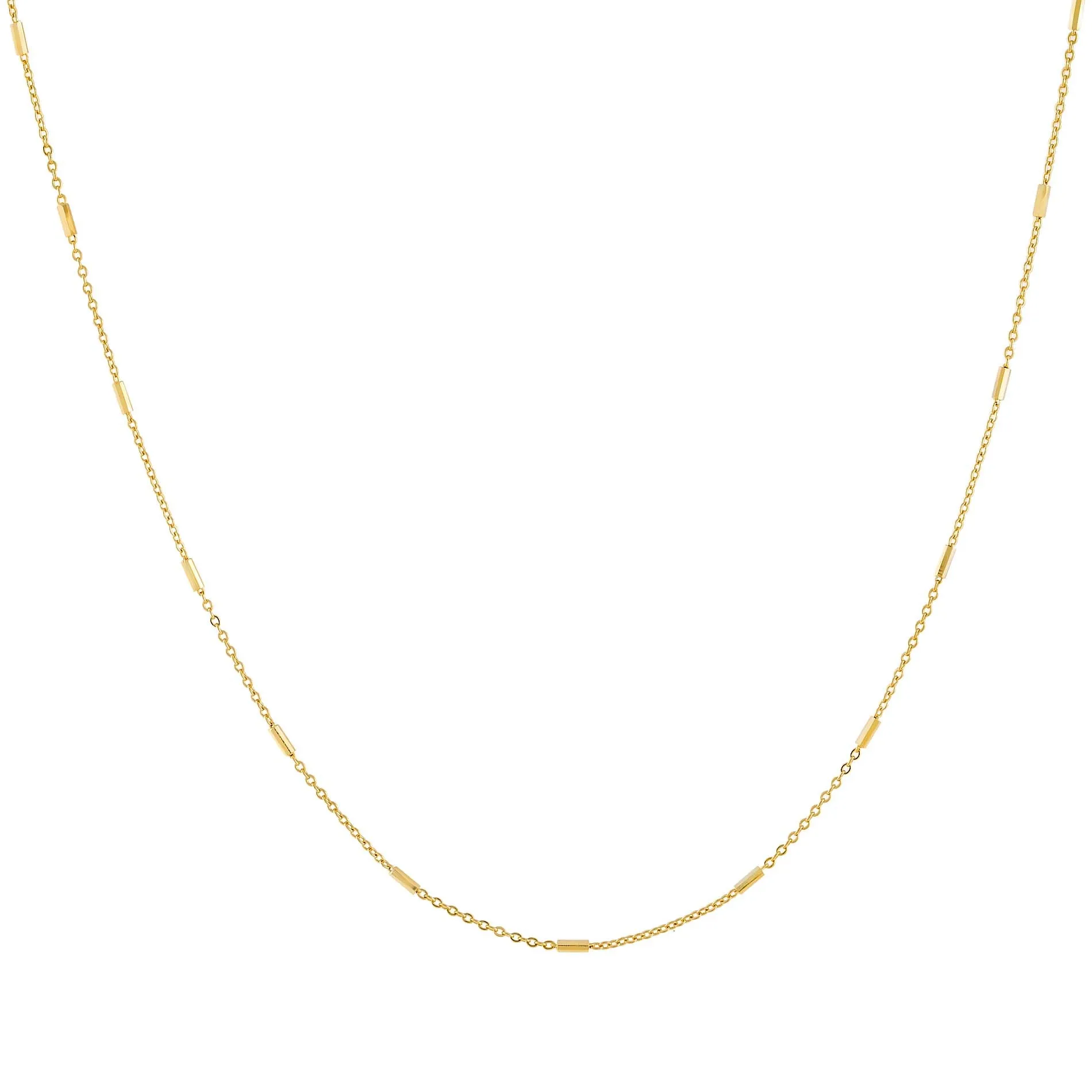 Rounded Bar Chain Necklace