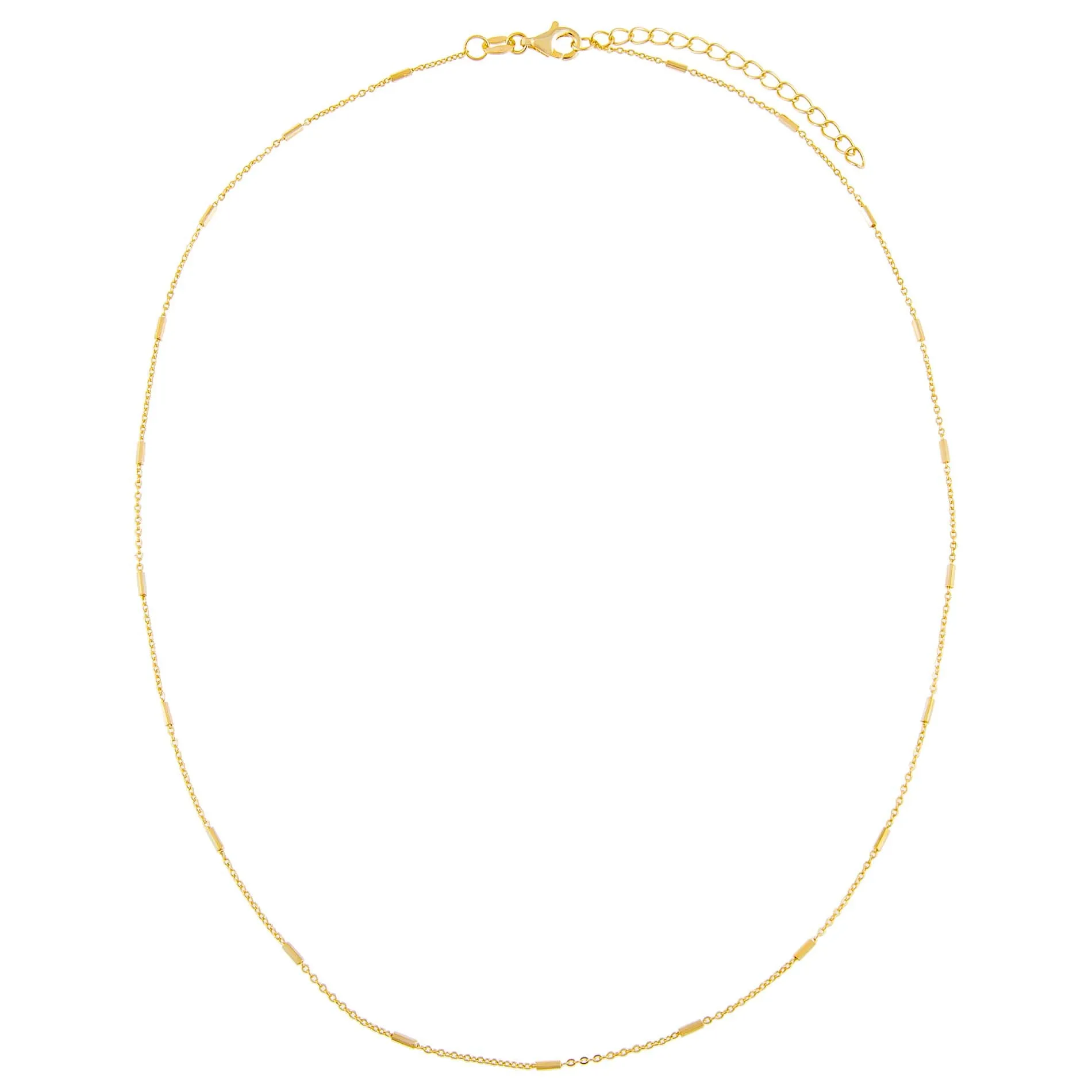 Rounded Bar Chain Necklace