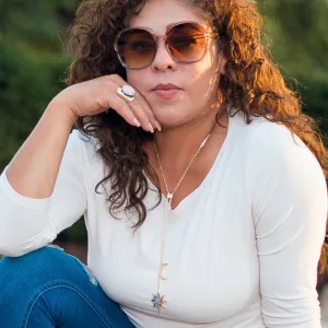ROUNDED BLACK SUNGLASSES