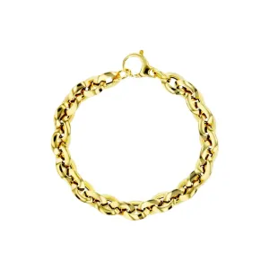 Rounded Cable Link Bracelet (14K)