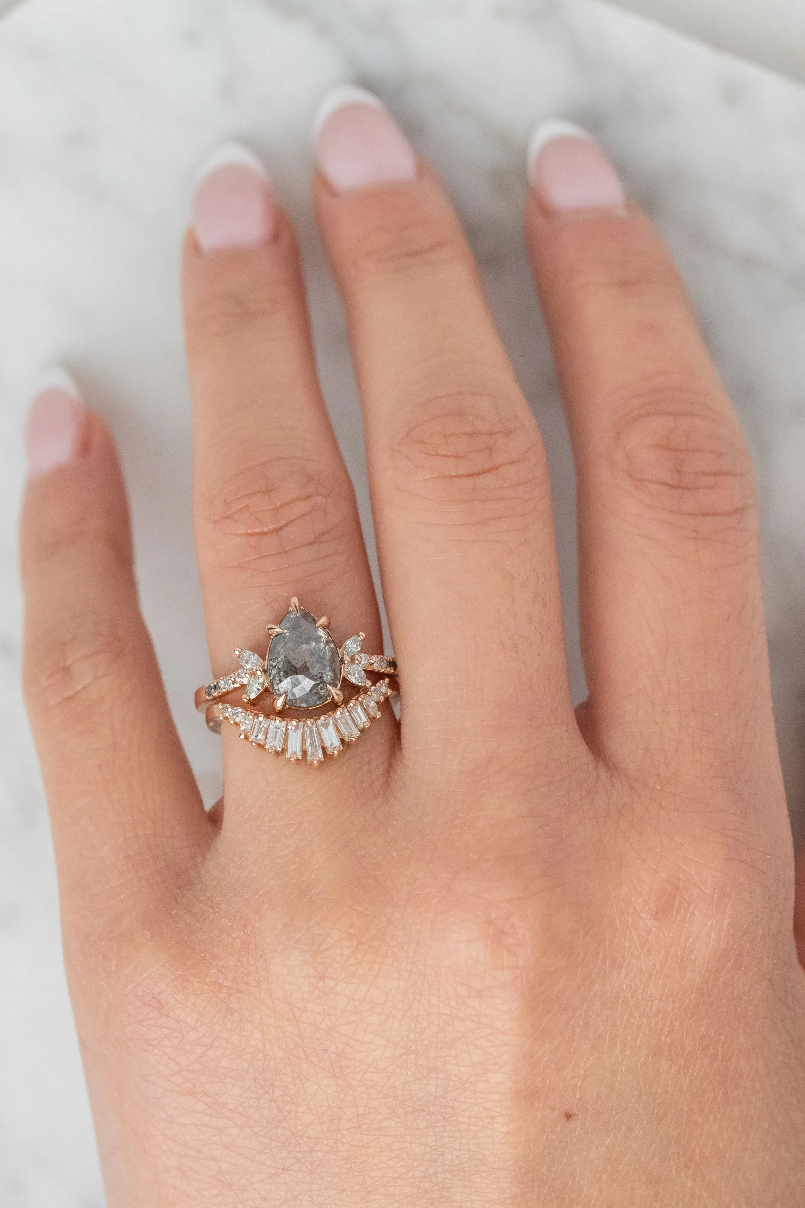 Rounded Contour Carly Wedding Band, 14K Rose Gold