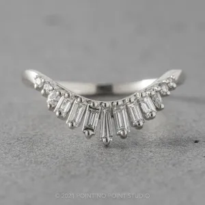 Rounded Contour Carly Wedding Band, Platinum