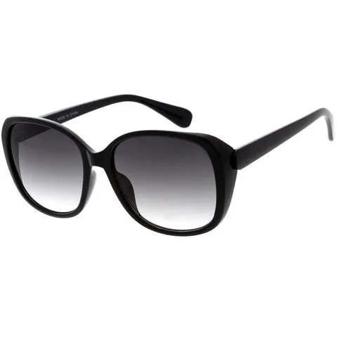 ROUNDED EDGE SUNGLASSES IN BLACK | ALPHONSINA