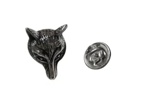 rounded fox lapel pin