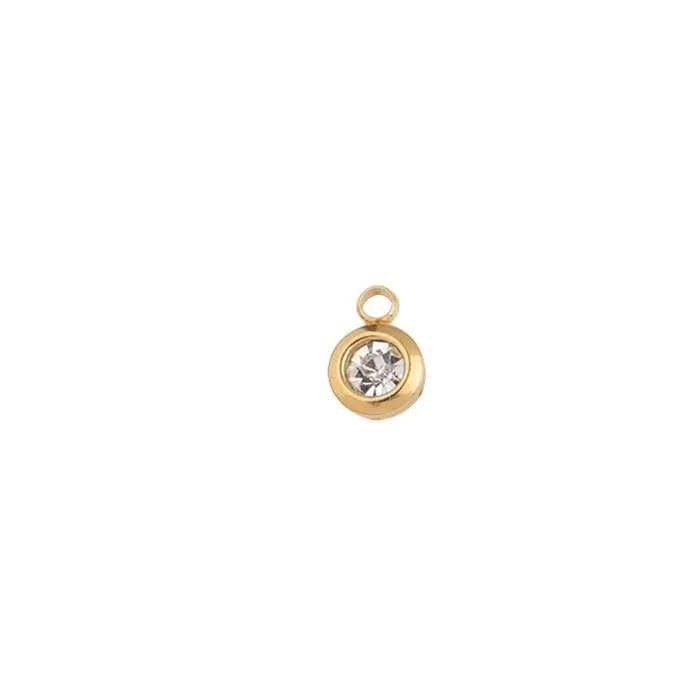 Rounded Gem Stone Jewellery Charm