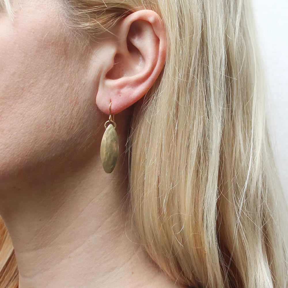 Rounded Leaf Pod Wire Earrings