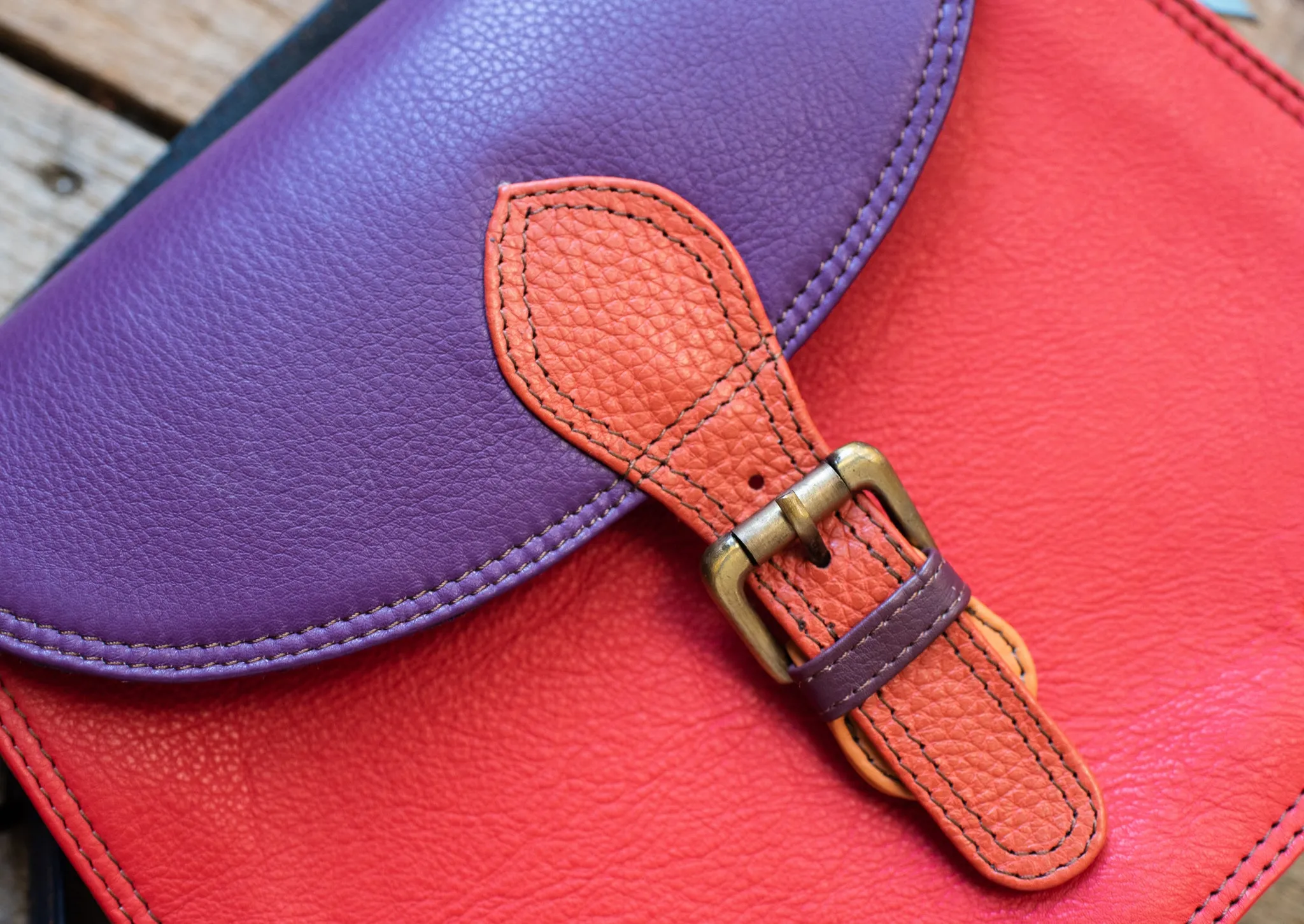 Rounded Leather Bag