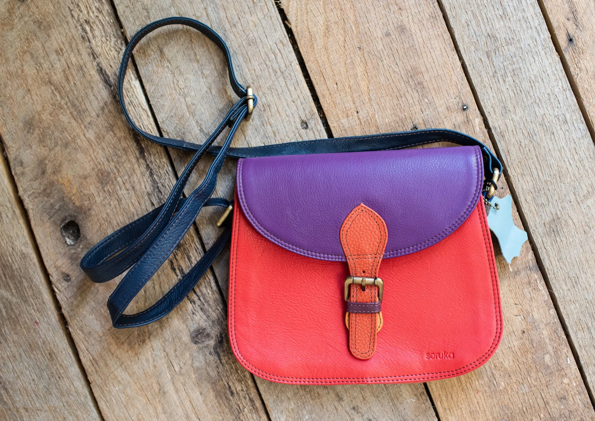 Rounded Leather Bag