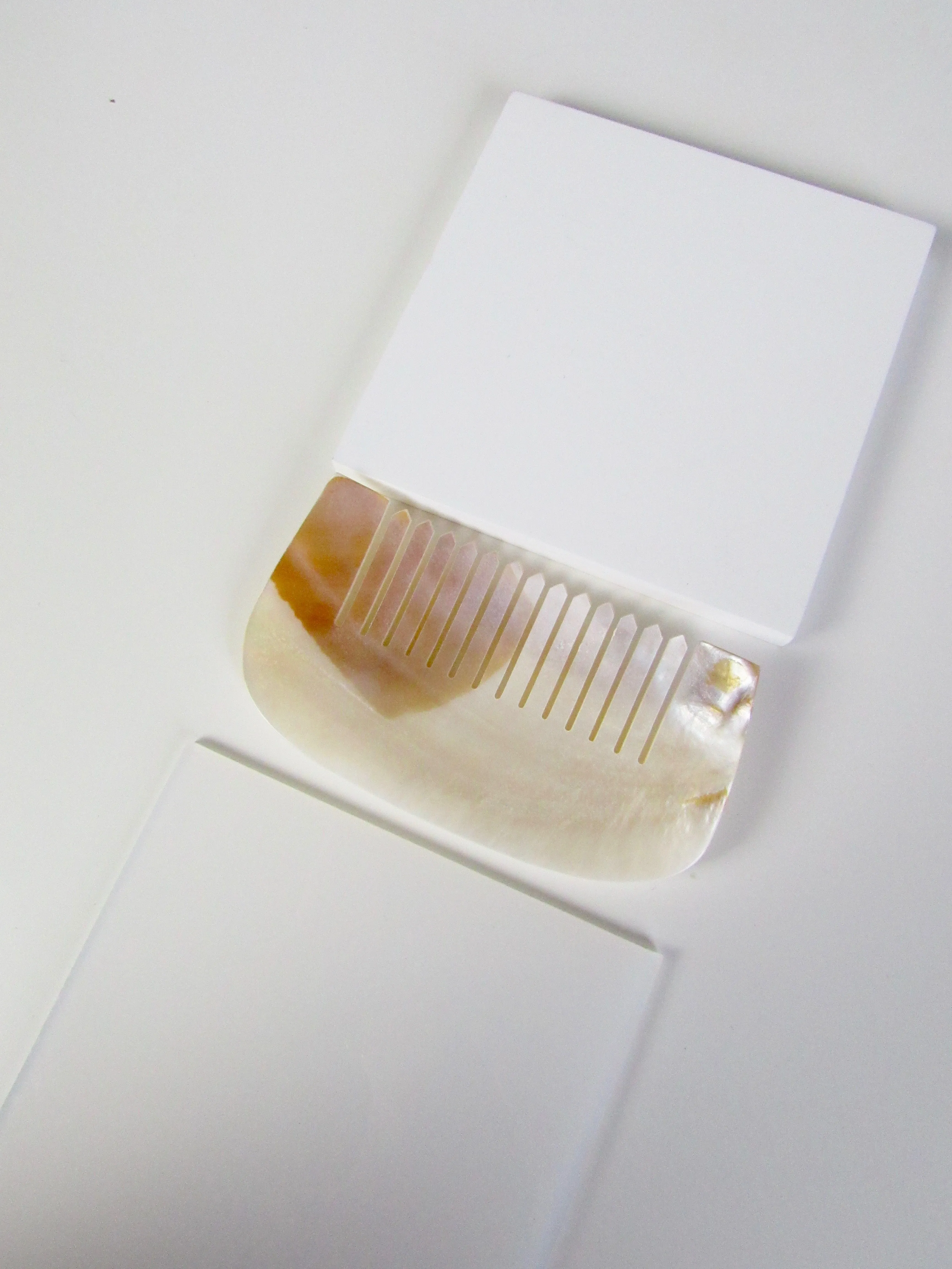 Rounded Natural Seashell Comb