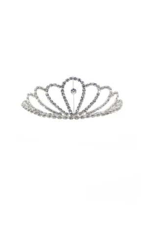 Rounded Rhinestone Peaks Tiara