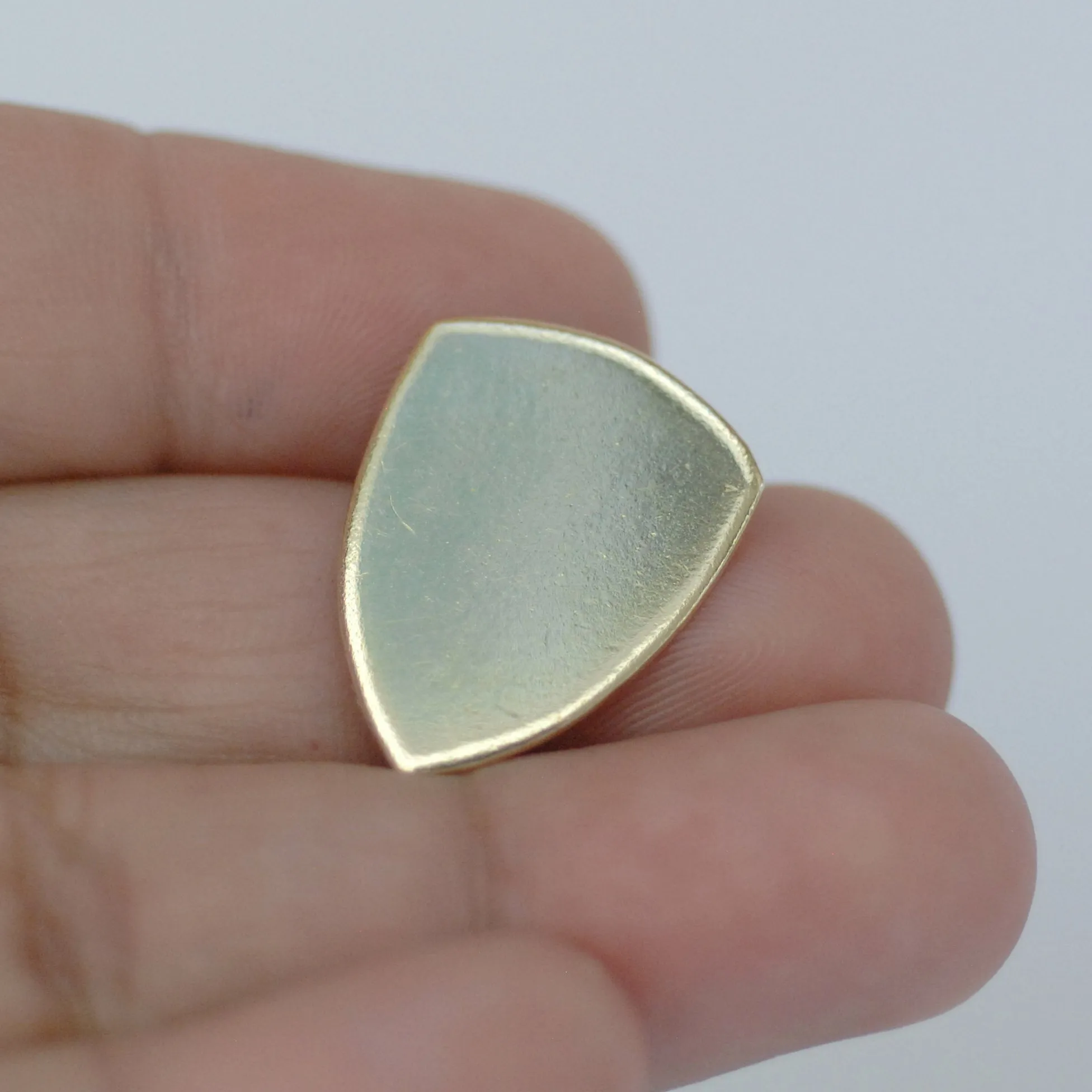 Rounded Shield 20mm x 16mm 24g 22g 20g copper, brass, bronze, nickel silver