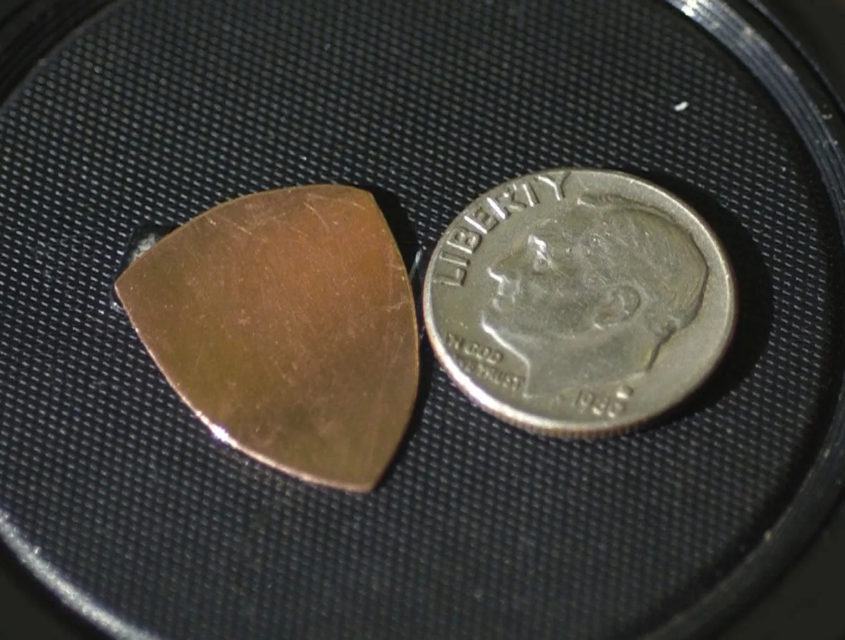 Rounded Shield 20mm x 16mm 24g 22g 20g copper, brass, bronze, nickel silver