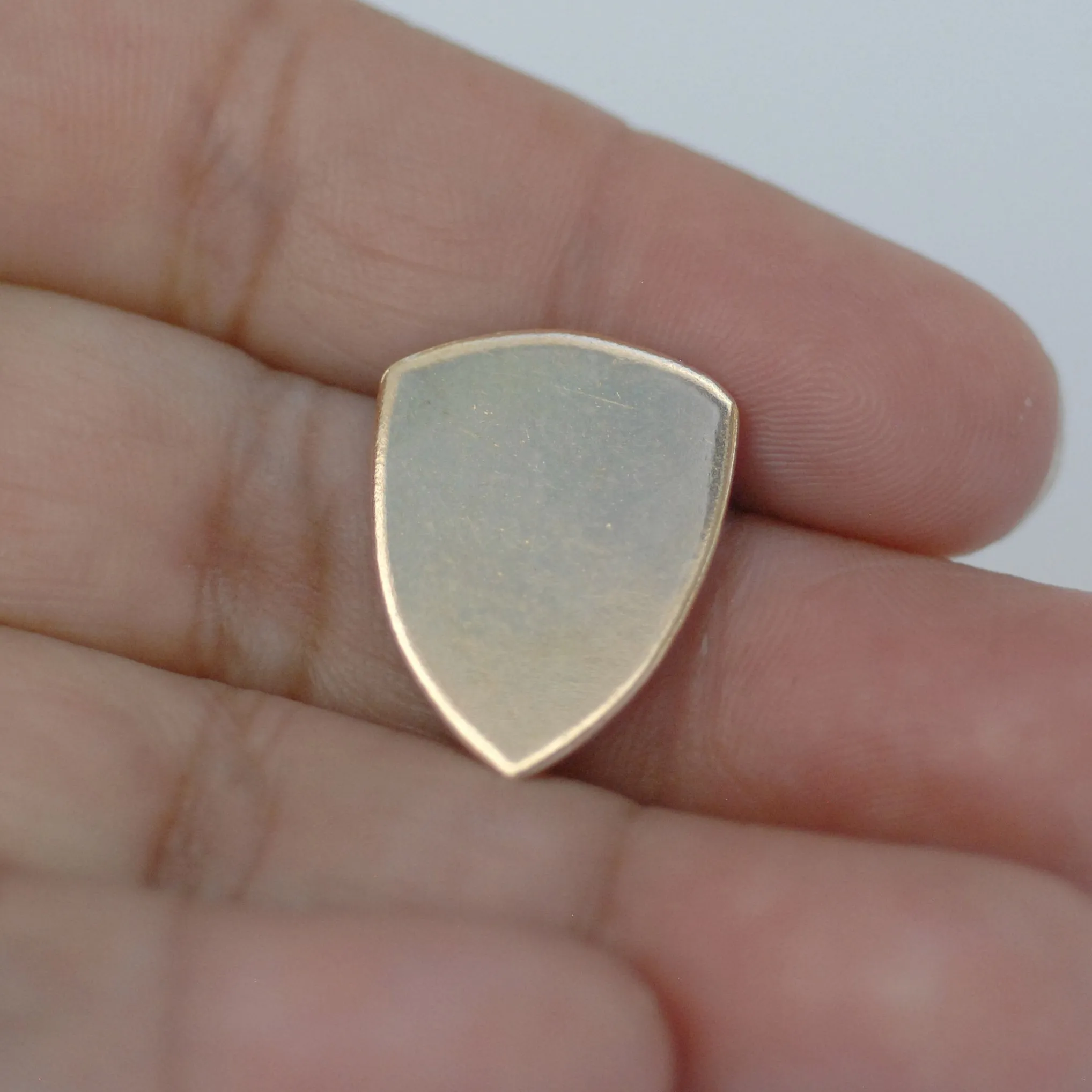 Rounded Shield 20mm x 16mm 24g 22g 20g copper, brass, bronze, nickel silver
