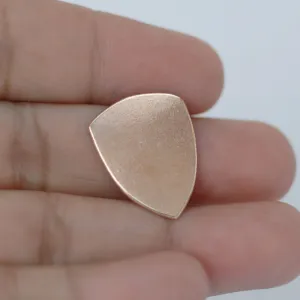 Rounded Shield 20mm x 16mm 24g 22g 20g copper, brass, bronze, nickel silver