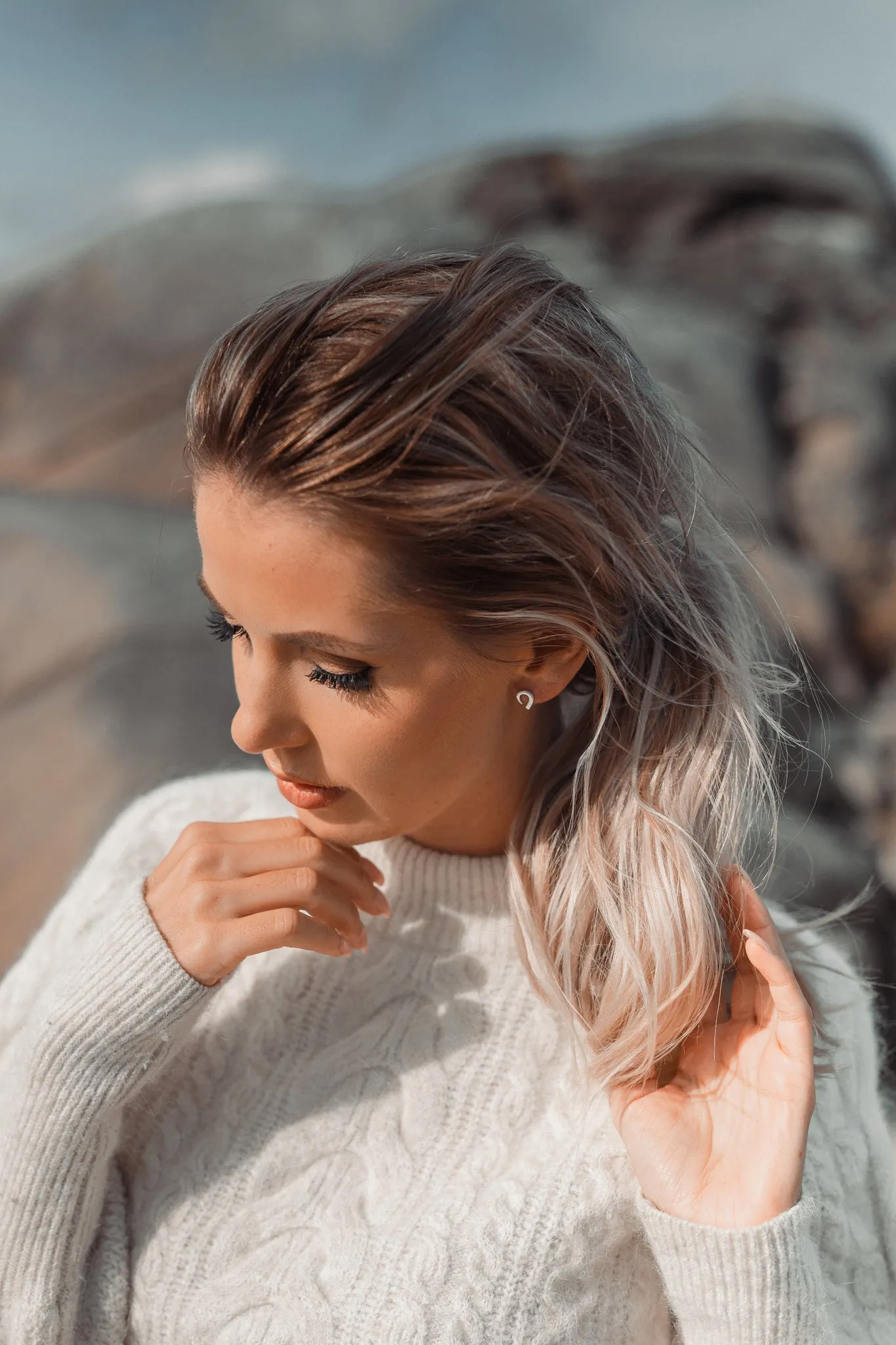 Rounded Silver Earrings