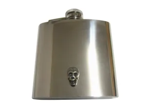 Rounded Skull Pendant 6 Oz. Stainless Steel Flask