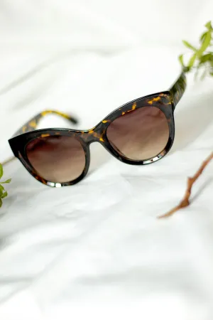 Rounded Top Cat Eye Dish Sunglasses