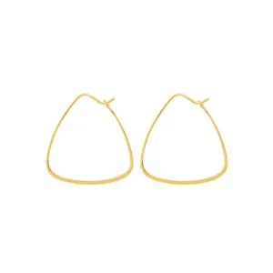 rounded triangle wire hoop earrings