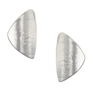 Rounded Triangles Clip or Post Earrings