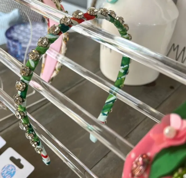 Sam Tropical Plant Rhinestone Thin Headband